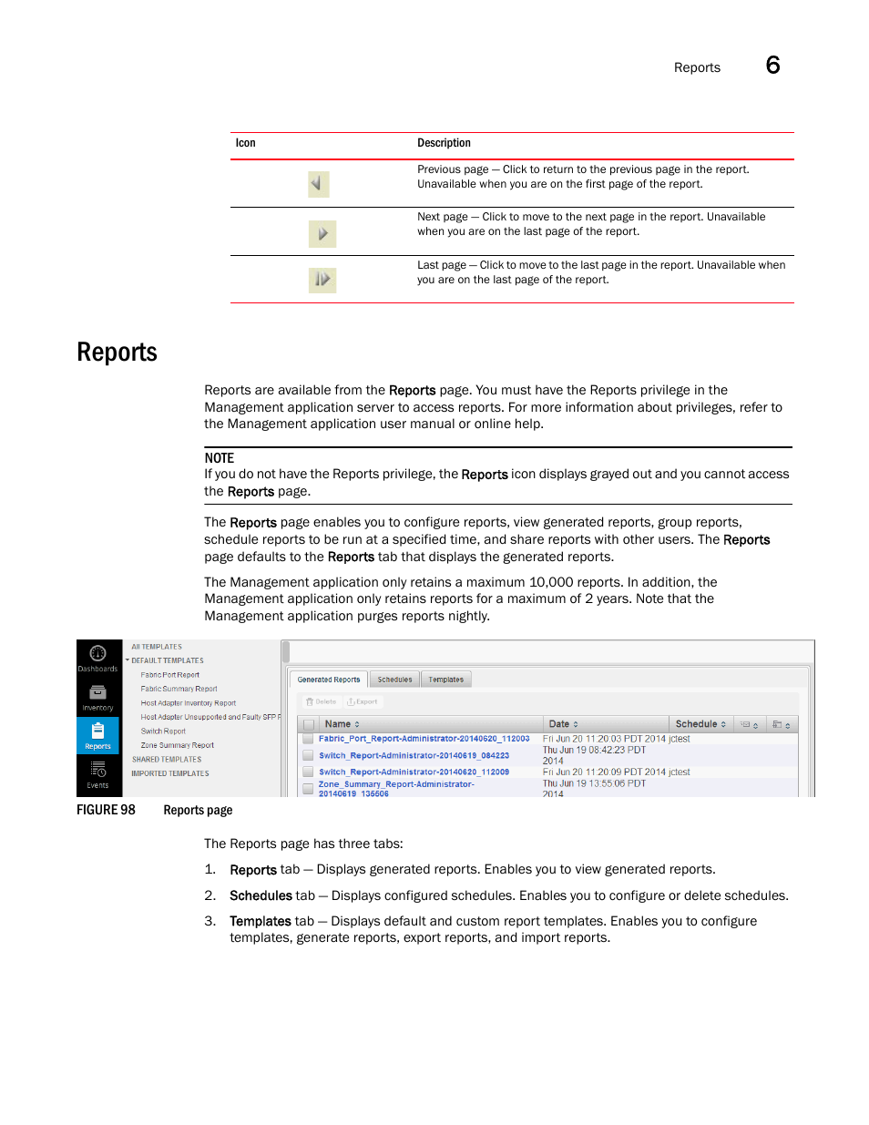 Reports | Brocade Network Advisor SAN User Manual v12.3.0 User Manual | Page 285 / 1940