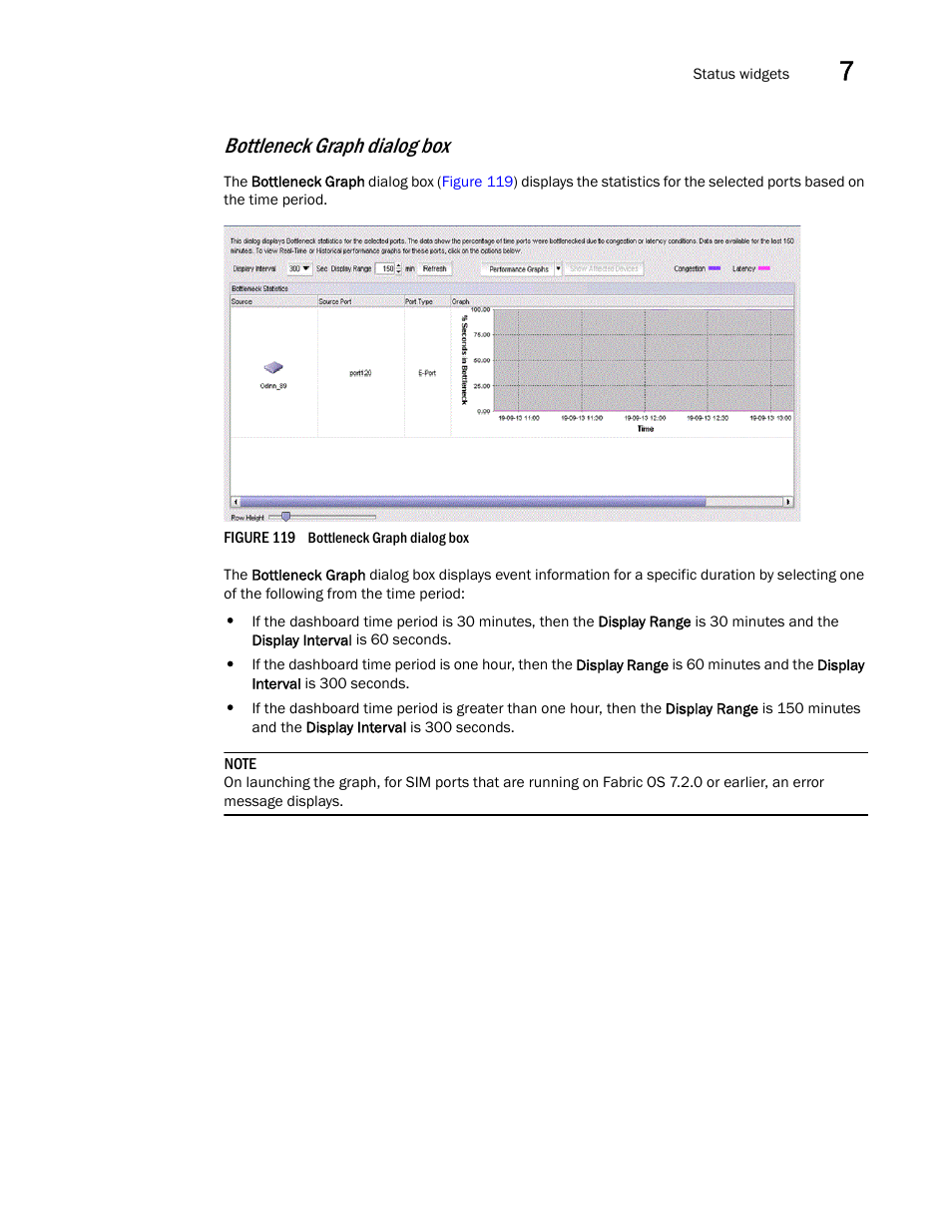 Bottleneck graph dialog box | Brocade Network Advisor SAN User Manual v12.3.0 User Manual | Page 335 / 1940
