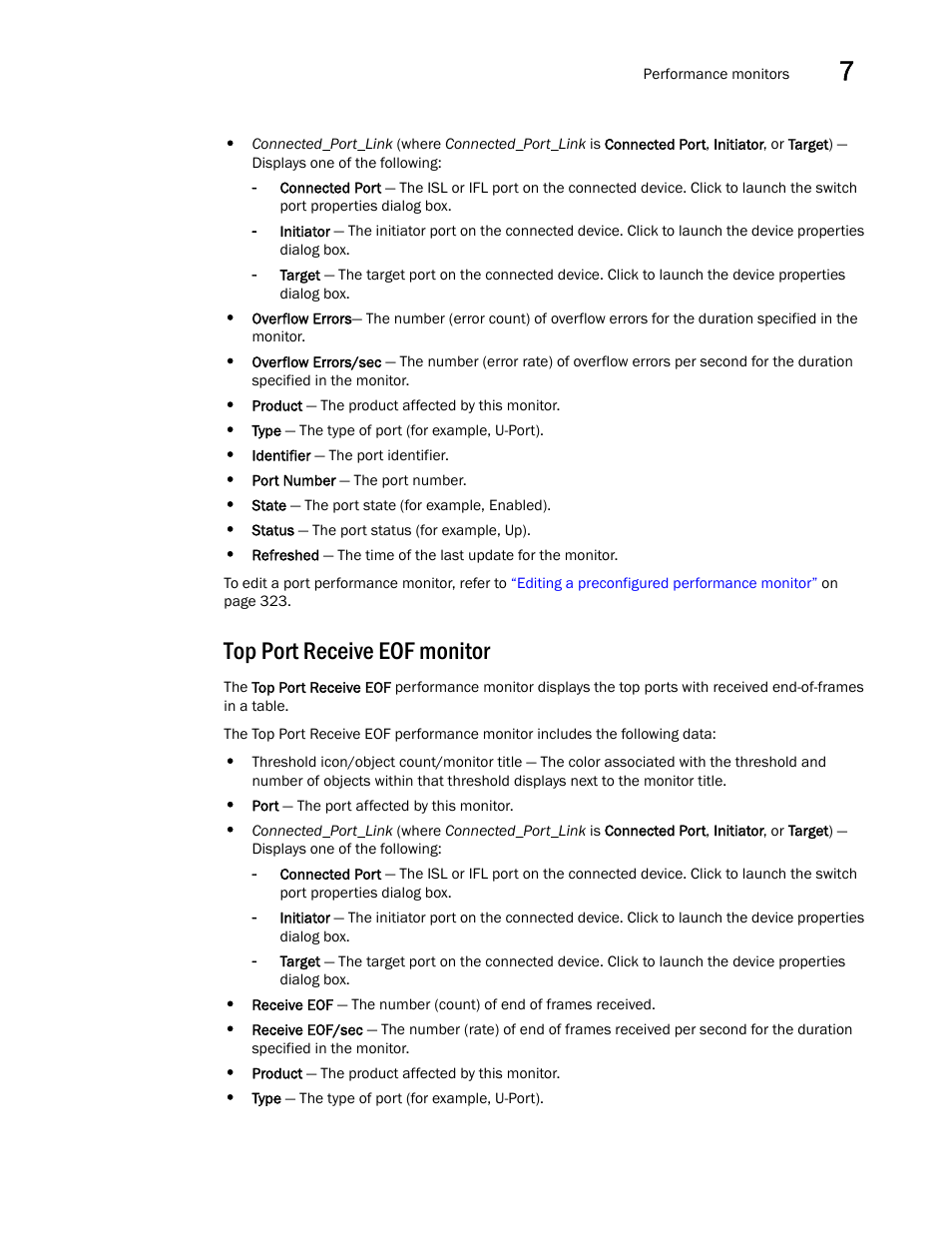 Top port receive eof monitor | Brocade Network Advisor SAN User Manual v12.3.0 User Manual | Page 361 / 1940