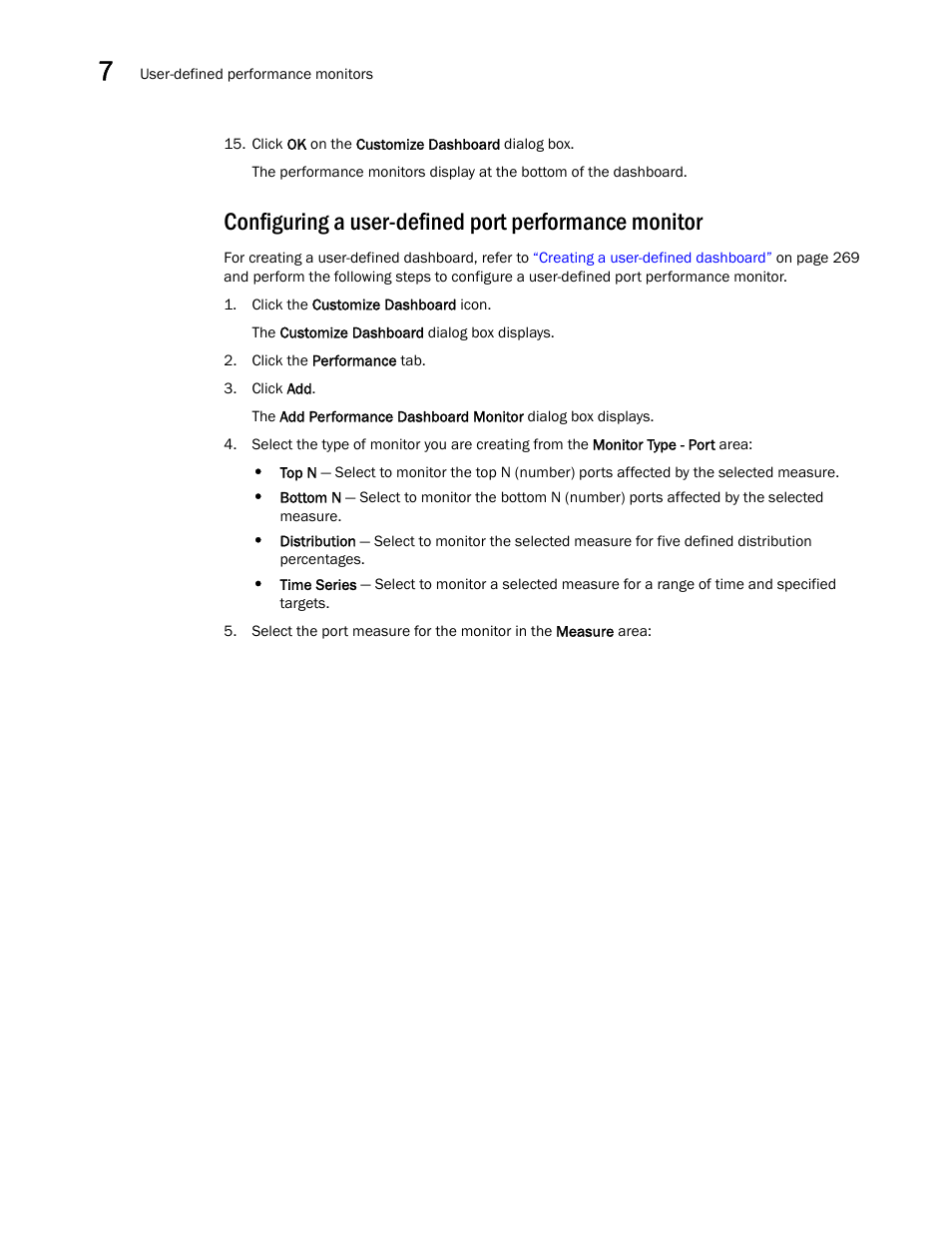 Configuring a user-defined port performance, Monitor | Brocade Network Advisor SAN User Manual v12.3.0 User Manual | Page 388 / 1940