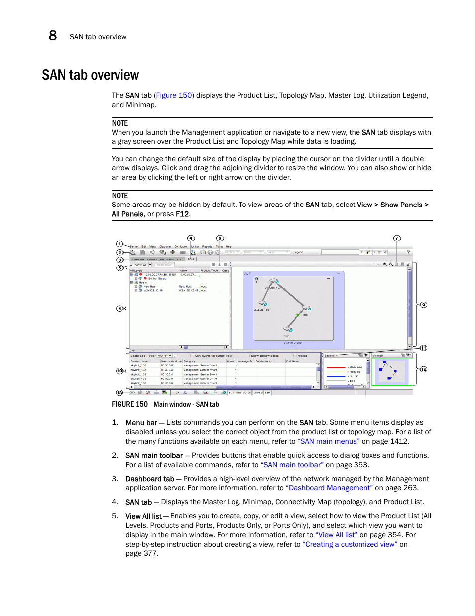 San tab overview | Brocade Network Advisor SAN User Manual v12.3.0 User Manual | Page 404 / 1940