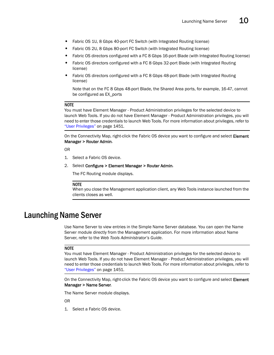 Launching name server | Brocade Network Advisor SAN User Manual v12.3.0 User Manual | Page 467 / 1940