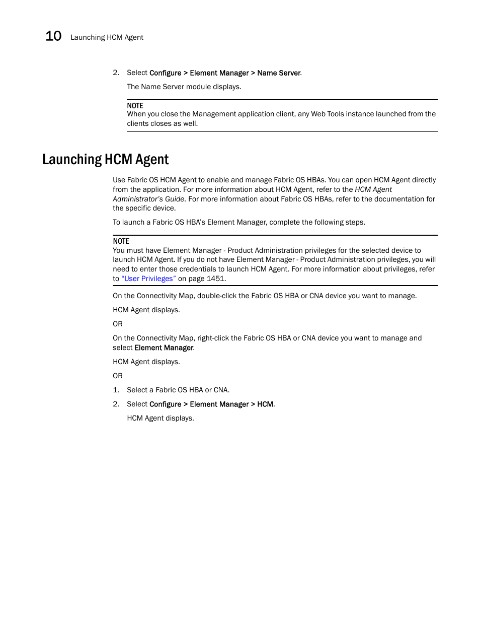 Launching hcm agent | Brocade Network Advisor SAN User Manual v12.3.0 User Manual | Page 468 / 1940