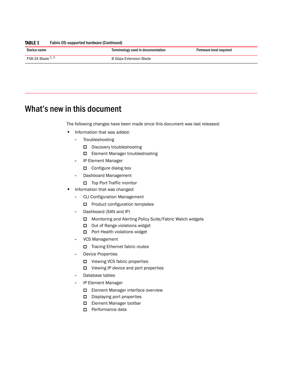 What’s new in this document | Brocade Network Advisor SAN User Manual v12.3.0 User Manual | Page 48 / 1940