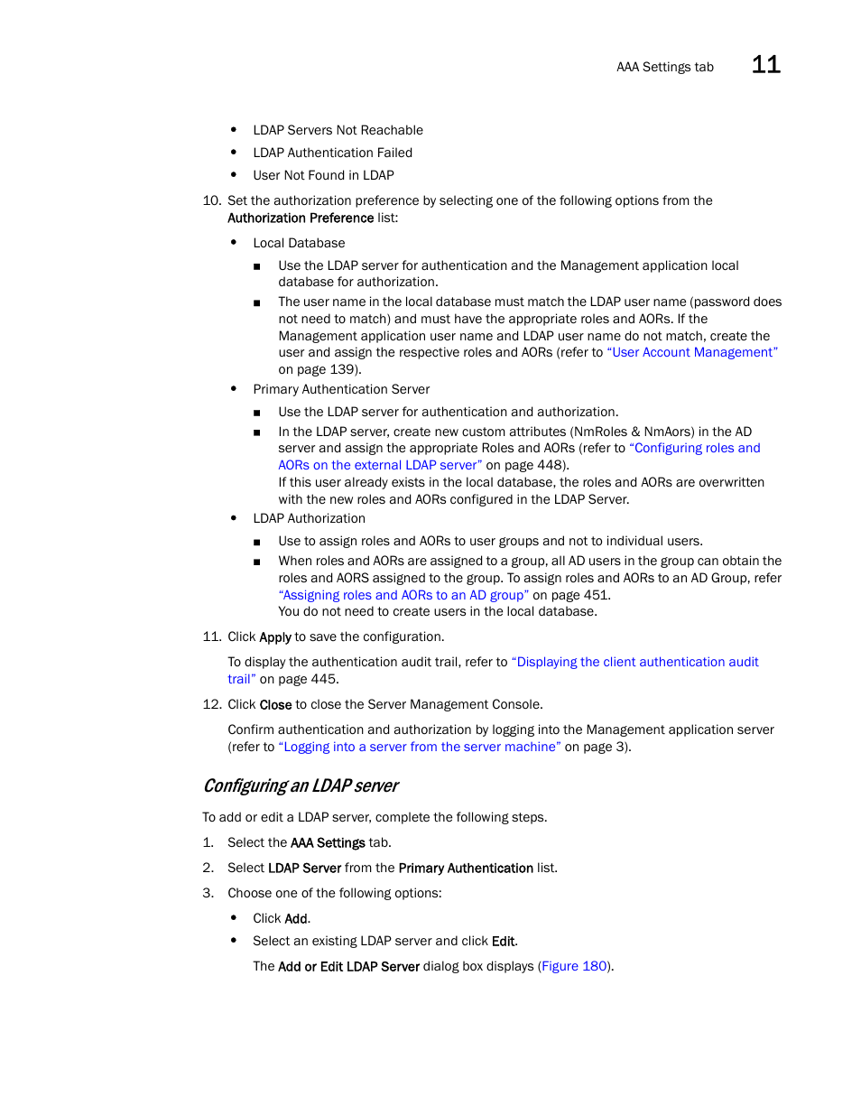 Configuring an ldap server | Brocade Network Advisor SAN User Manual v12.3.0 User Manual | Page 489 / 1940