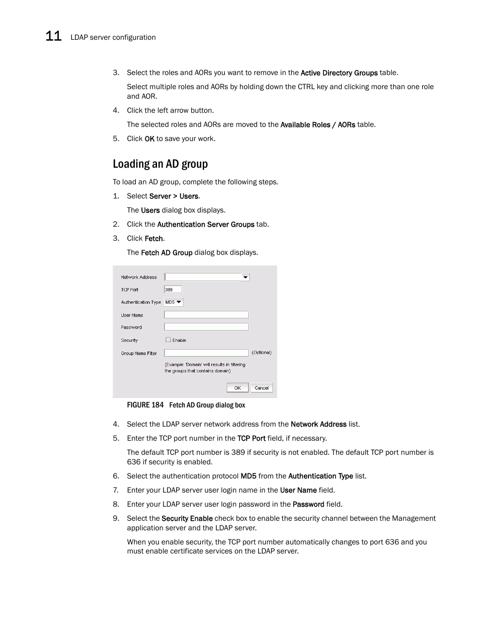 Loading an ad group | Brocade Network Advisor SAN User Manual v12.3.0 User Manual | Page 504 / 1940