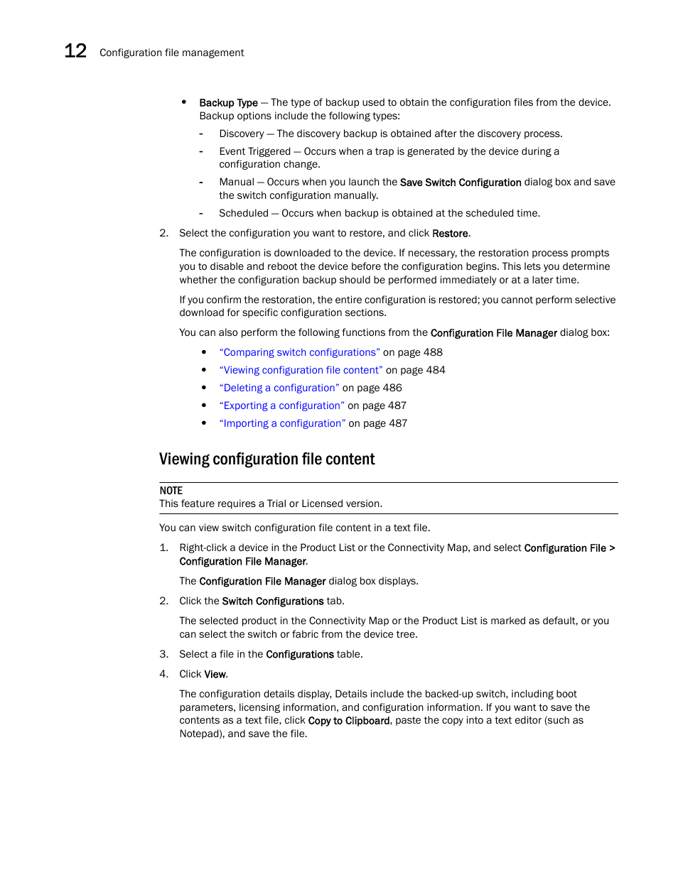 Viewing configuration file content | Brocade Network Advisor SAN User Manual v12.3.0 User Manual | Page 536 / 1940