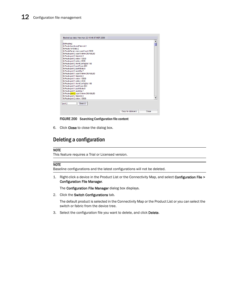 Deleting a configuration | Brocade Network Advisor SAN User Manual v12.3.0 User Manual | Page 538 / 1940