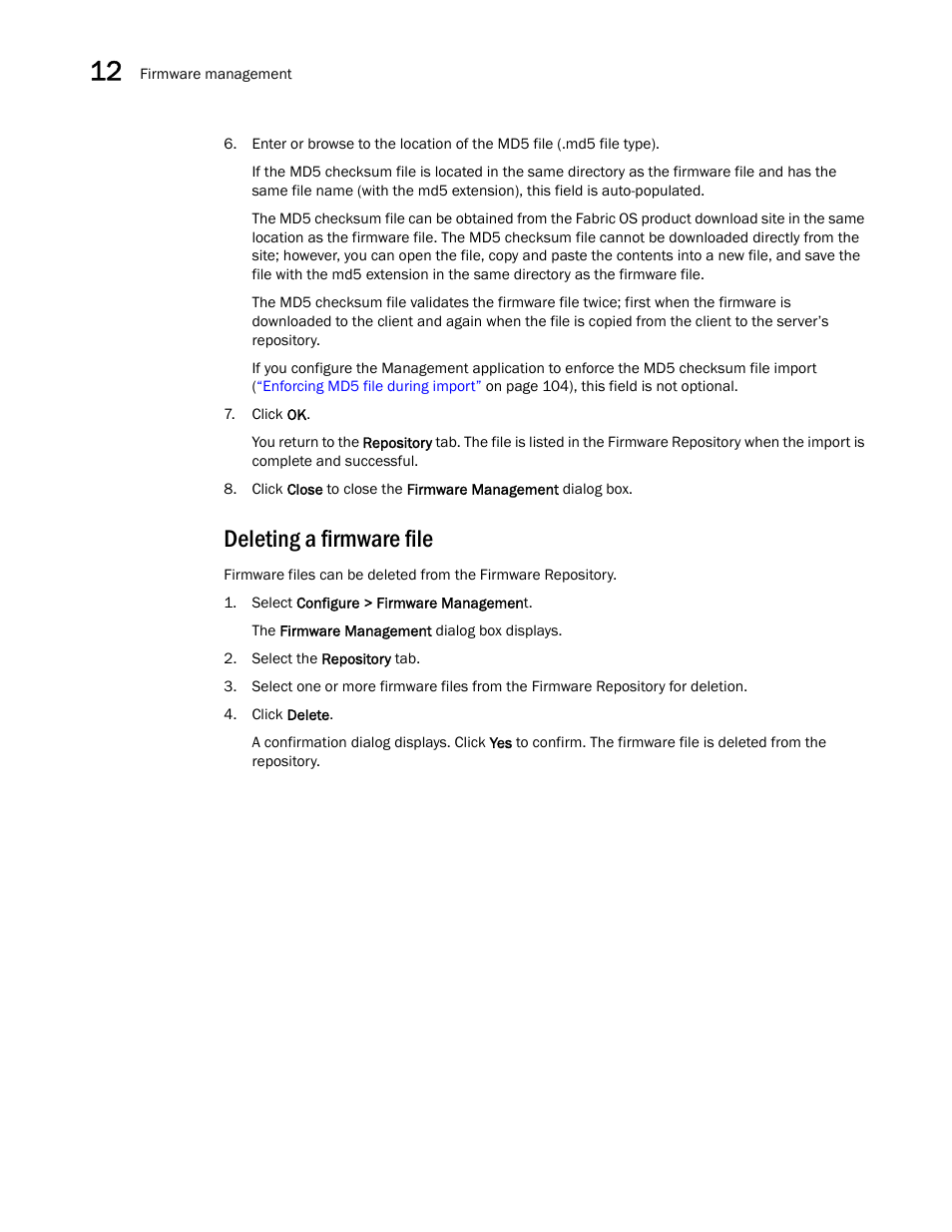 Deleting a firmware file, Deleting a firmware, File | Brocade Network Advisor SAN User Manual v12.3.0 User Manual | Page 556 / 1940