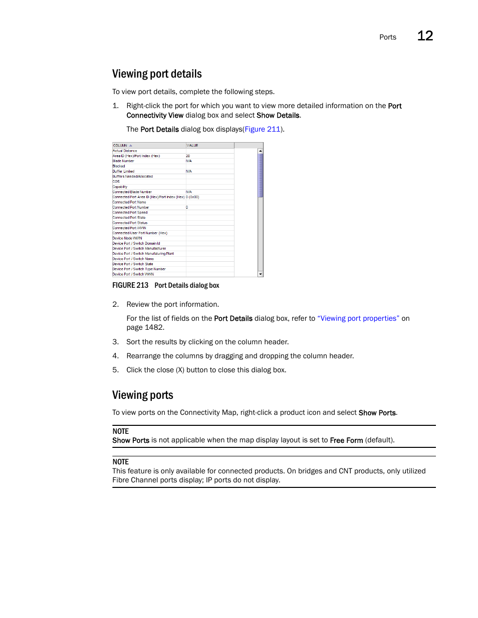 Viewing port details, Viewing ports | Brocade Network Advisor SAN User Manual v12.3.0 User Manual | Page 569 / 1940