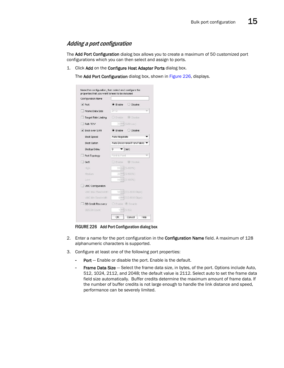 Adding a port configuration | Brocade Network Advisor SAN User Manual v12.3.0 User Manual | Page 637 / 1940