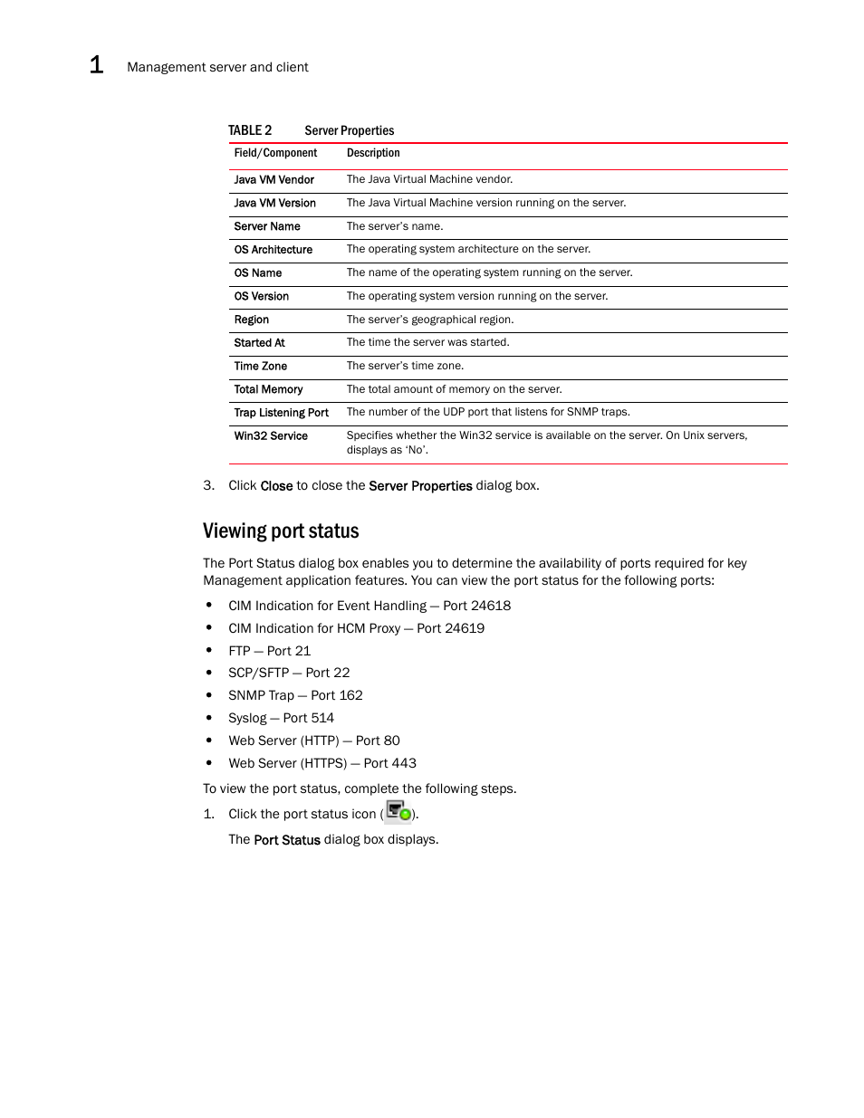 Viewing port status | Brocade Network Advisor SAN User Manual v12.3.0 User Manual | Page 64 / 1940