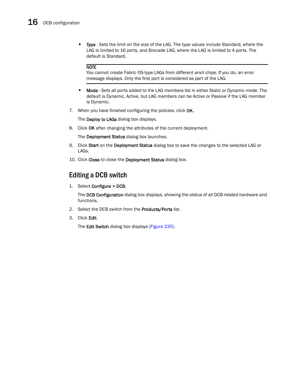 Editing a dcb switch | Brocade Network Advisor SAN User Manual v12.3.0 User Manual | Page 666 / 1940