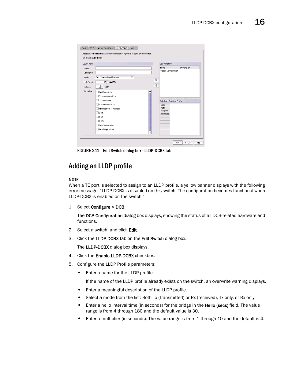 Adding an lldp profile | Brocade Network Advisor SAN User Manual v12.3.0 User Manual | Page 685 / 1940