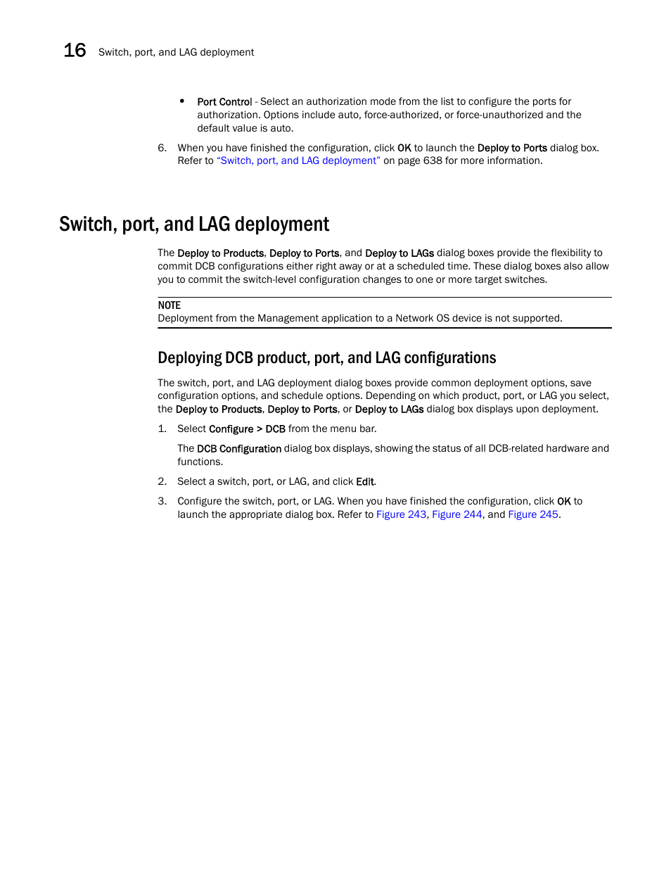 Switch, port, and lag deployment | Brocade Network Advisor SAN User Manual v12.3.0 User Manual | Page 690 / 1940