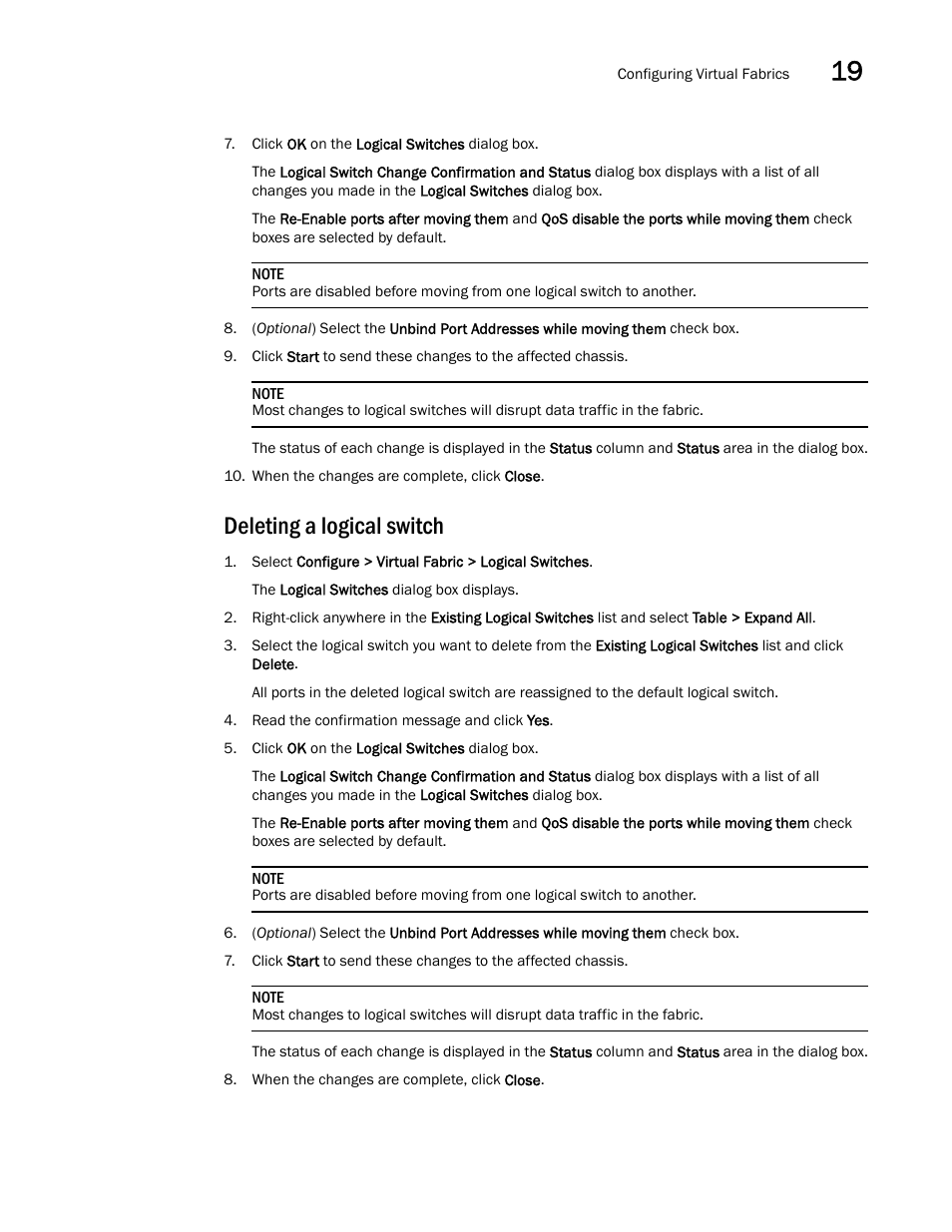 Deleting a logical switch | Brocade Network Advisor SAN User Manual v12.3.0 User Manual | Page 739 / 1940