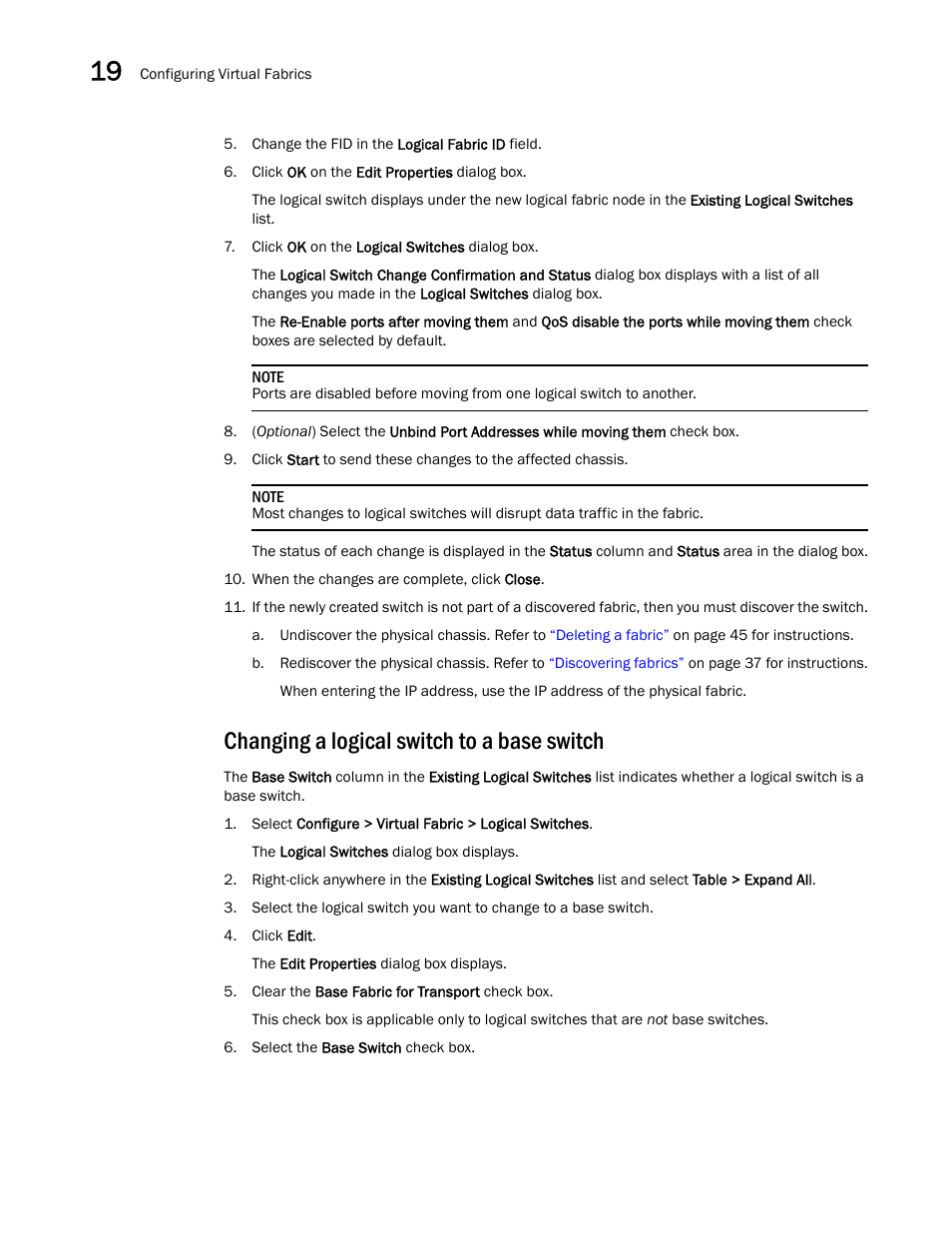 Changing a logical switch to a base switch | Brocade Network Advisor SAN User Manual v12.3.0 User Manual | Page 742 / 1940