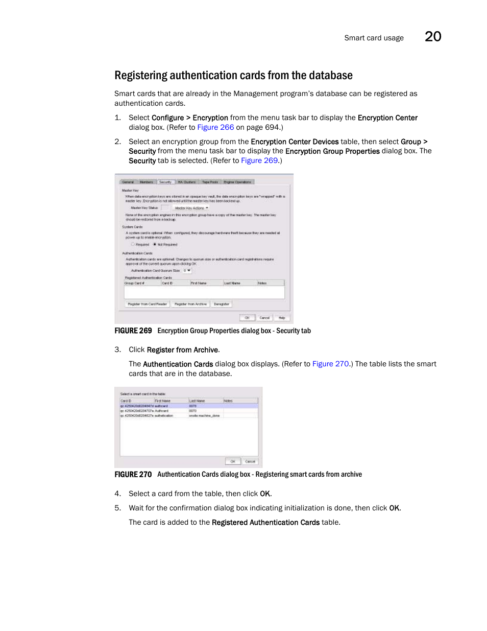 Registering authentication cards from the database | Brocade Network Advisor SAN User Manual v12.3.0 User Manual | Page 751 / 1940
