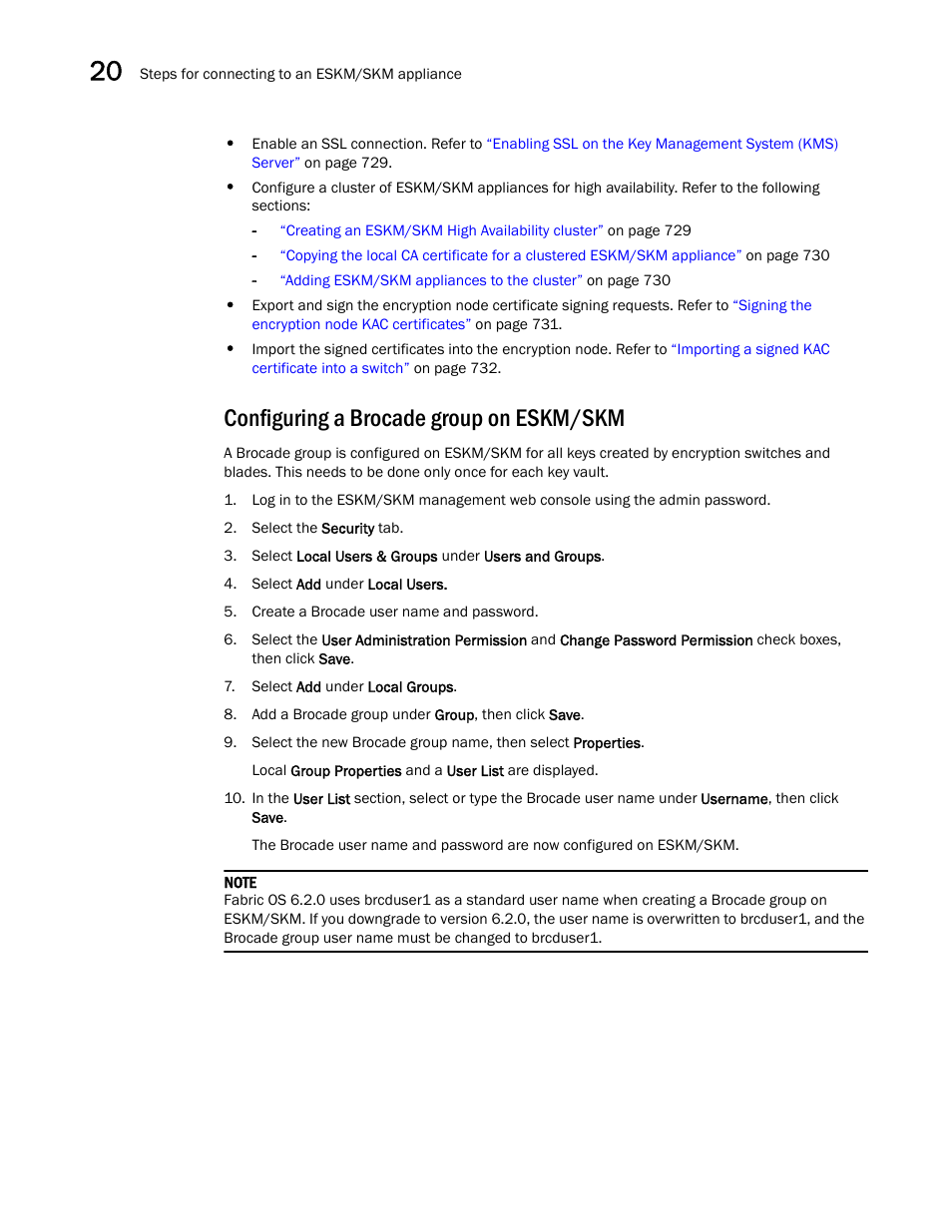 Configuring a brocade group on eskm/skm, Configuring a brocade group on, Eskm/skm | Brocade Network Advisor SAN User Manual v12.3.0 User Manual | Page 776 / 1940