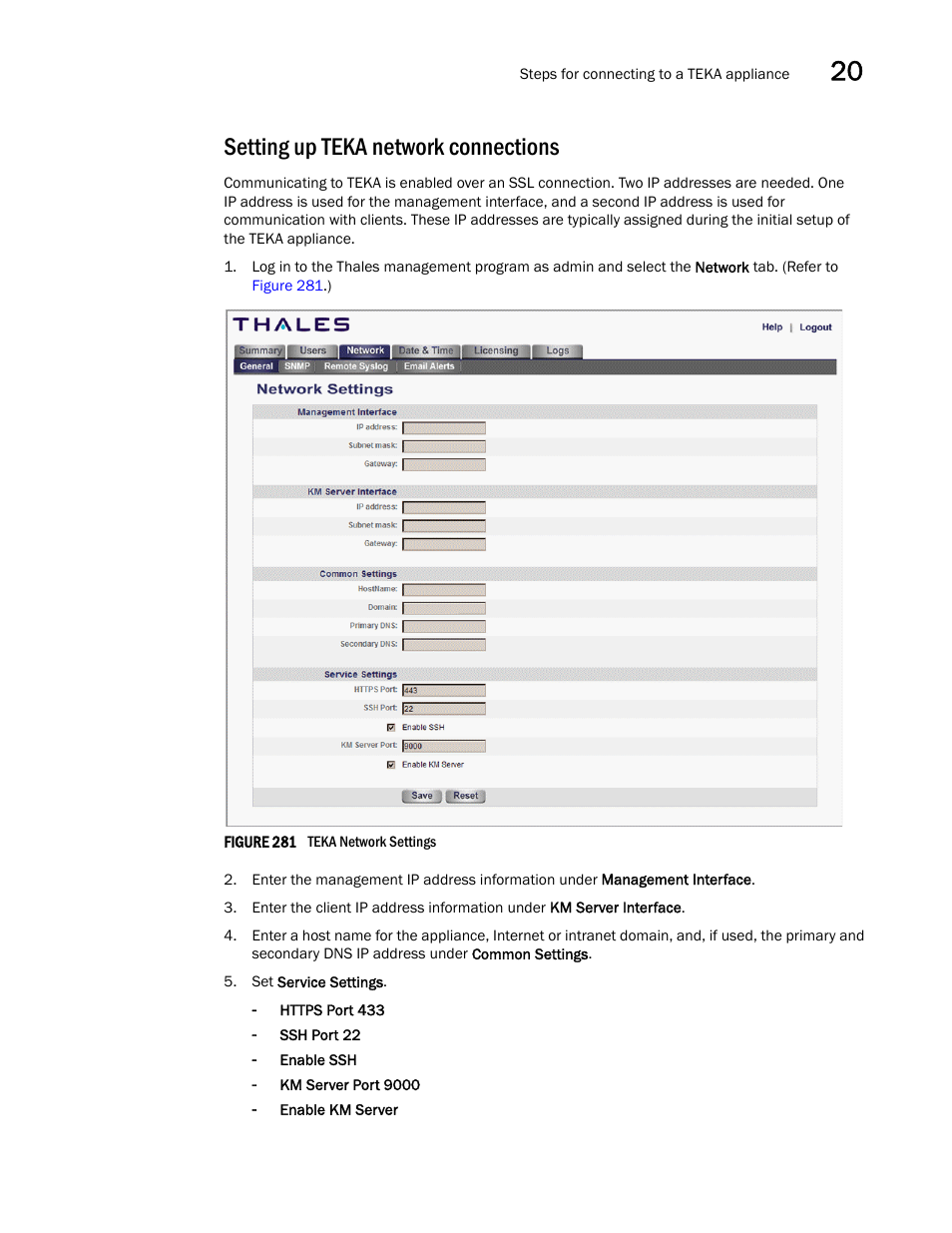 Setting up teka network connections | Brocade Network Advisor SAN User Manual v12.3.0 User Manual | Page 787 / 1940