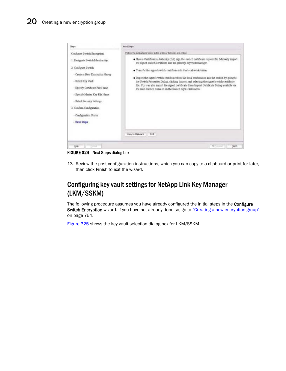 Configuring key vault settings for, Netapp link key manager (lkm/sskm) | Brocade Network Advisor SAN User Manual v12.3.0 User Manual | Page 826 / 1940