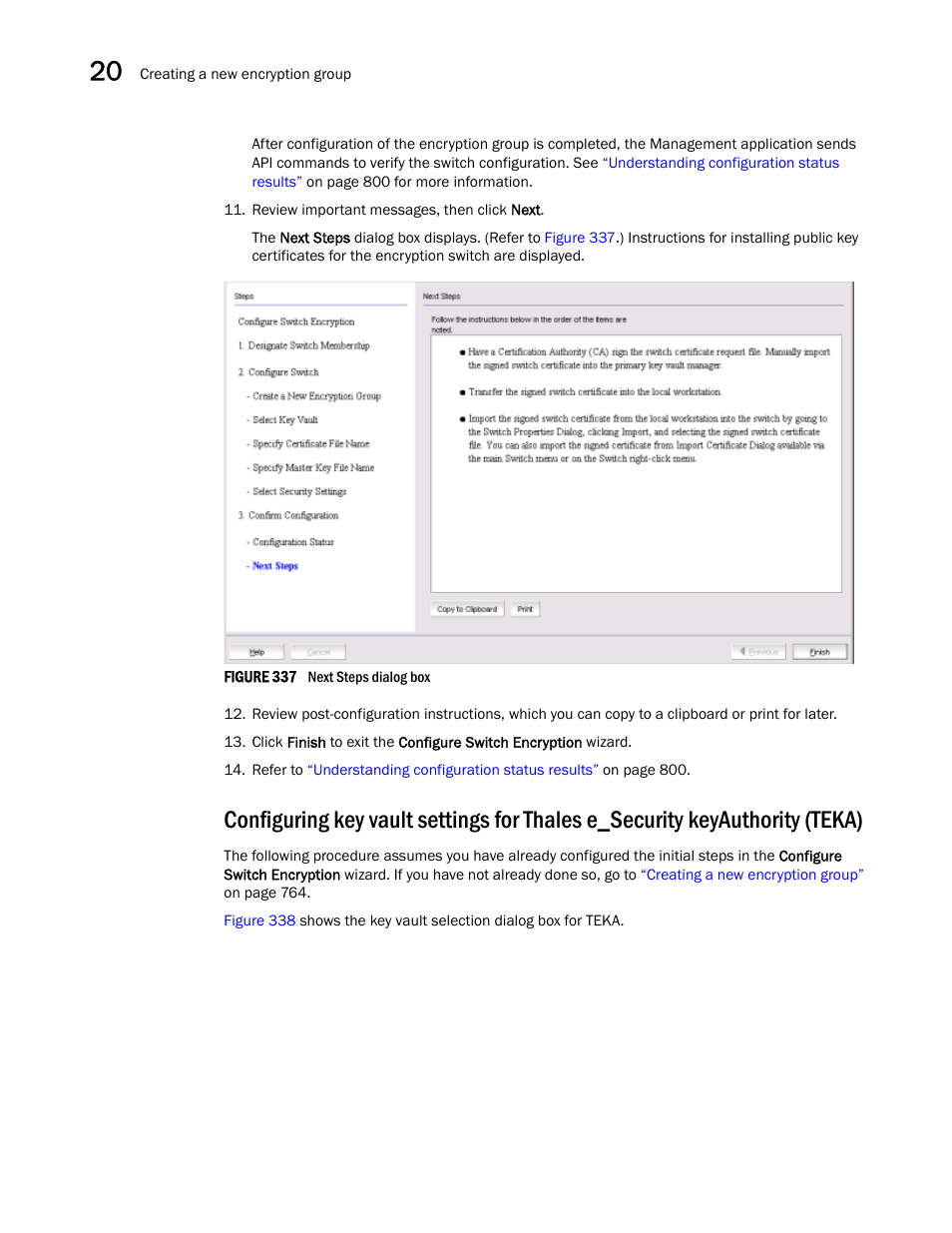 Configuring key vault settings for thales, E_security keyauthority (teka) | Brocade Network Advisor SAN User Manual v12.3.0 User Manual | Page 836 / 1940