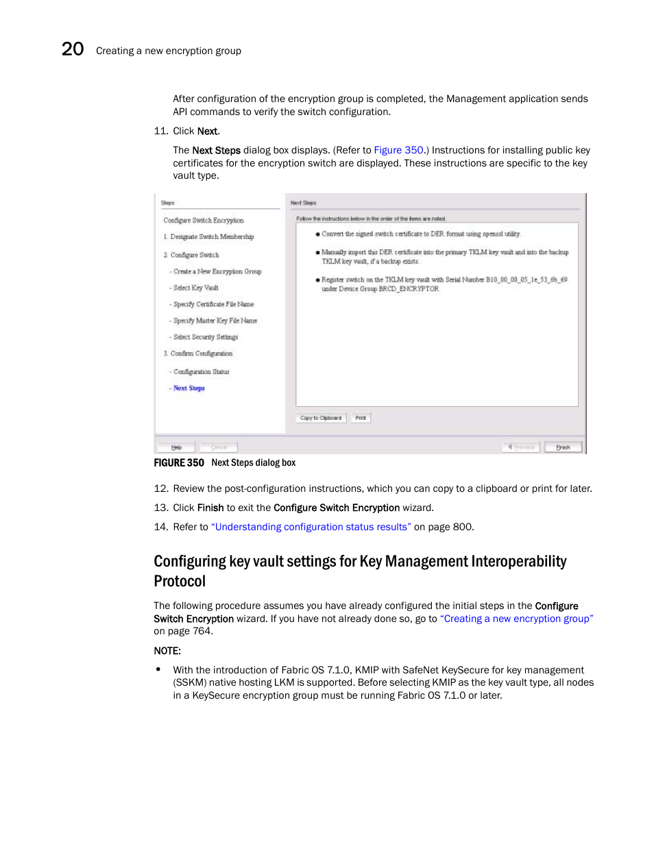 Configuring key vault settings for key, Management interoperability protocol | Brocade Network Advisor SAN User Manual v12.3.0 User Manual | Page 846 / 1940