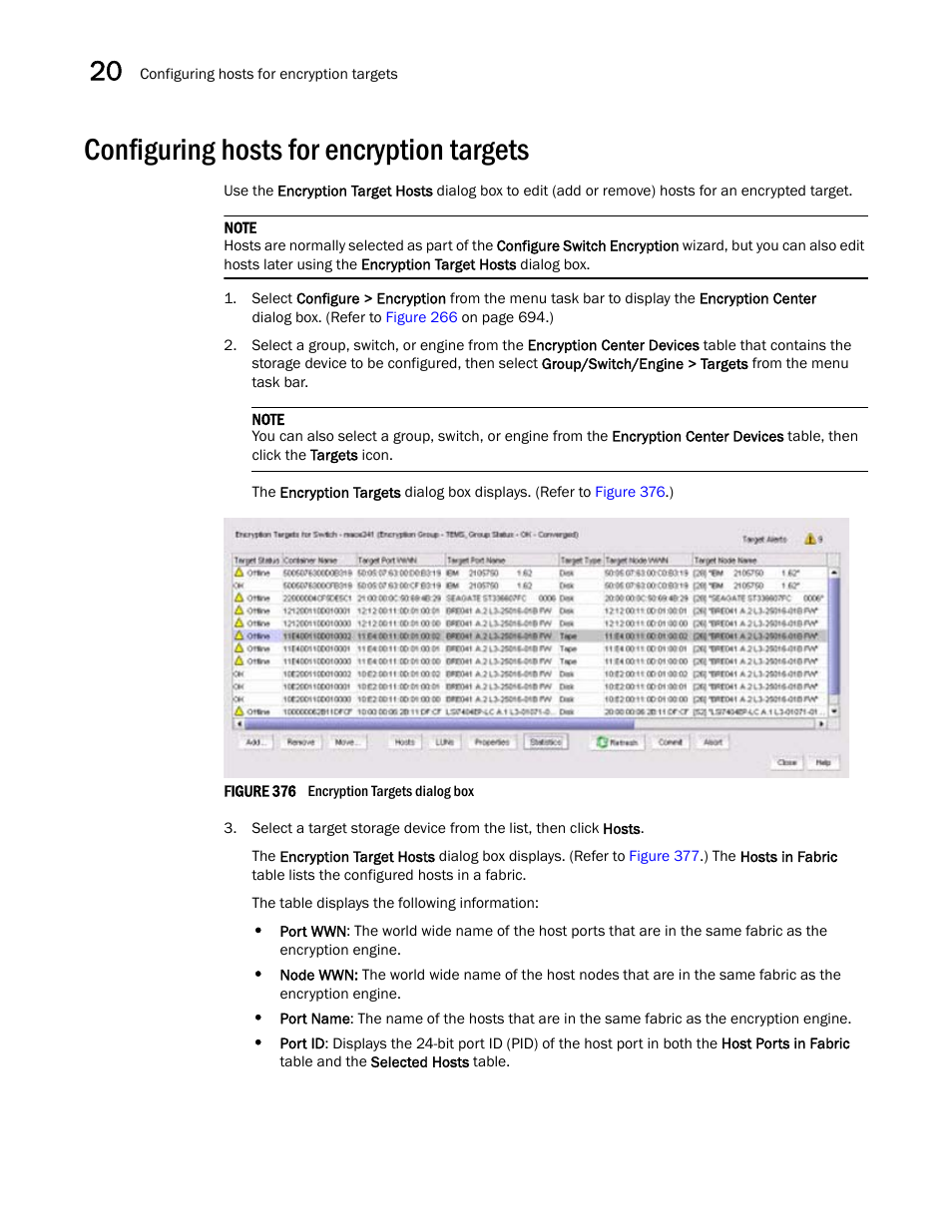 Configuring hosts for encryption targets | Brocade Network Advisor SAN User Manual v12.3.0 User Manual | Page 872 / 1940