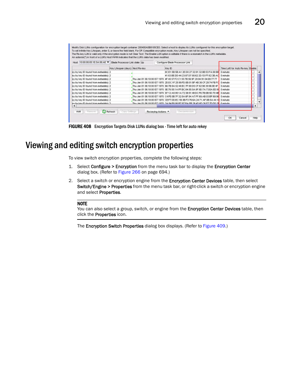 Viewing and editing switch encryption properties, Figure 408 | Brocade Network Advisor SAN User Manual v12.3.0 User Manual | Page 915 / 1940