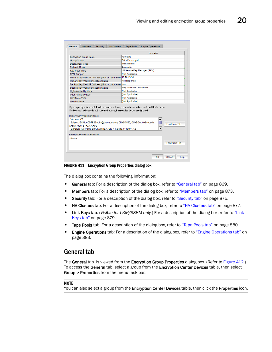 General tab, Figure 411 | Brocade Network Advisor SAN User Manual v12.3.0 User Manual | Page 921 / 1940