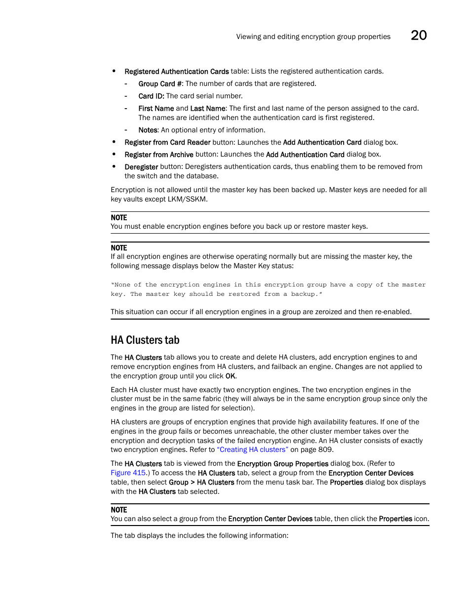 Ha clusters tab | Brocade Network Advisor SAN User Manual v12.3.0 User Manual | Page 929 / 1940