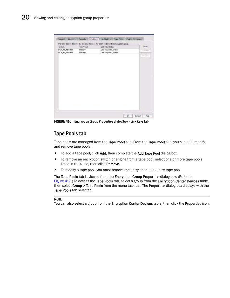 Tape pools tab | Brocade Network Advisor SAN User Manual v12.3.0 User Manual | Page 932 / 1940