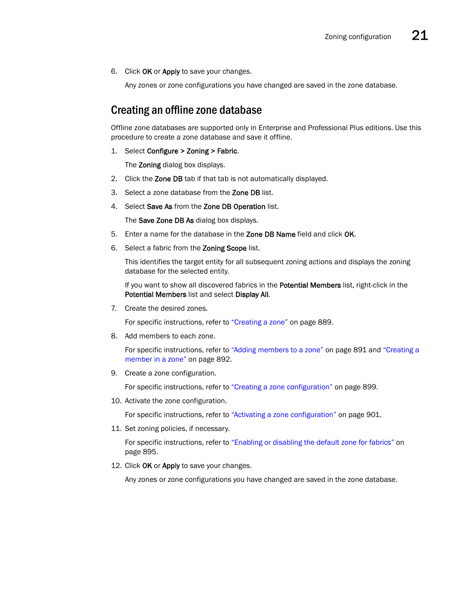 Creating an offline zone database | Brocade Network Advisor SAN User Manual v12.3.0 User Manual | Page 957 / 1940