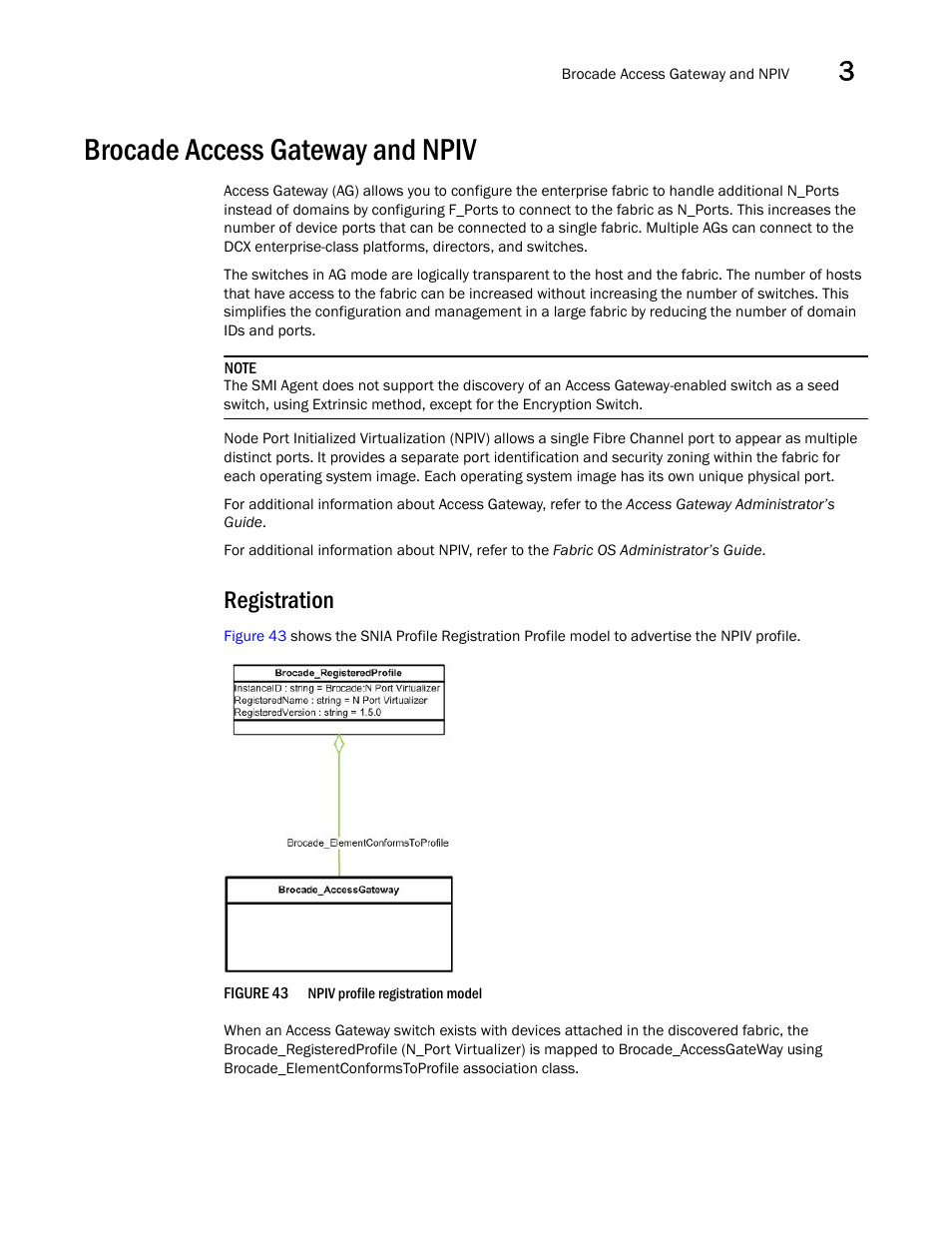 Brocade access gateway and npiv, Registration | Brocade Network Advisor SMI Agent Developers Guide v12.3.0 User Manual | Page 105 / 178