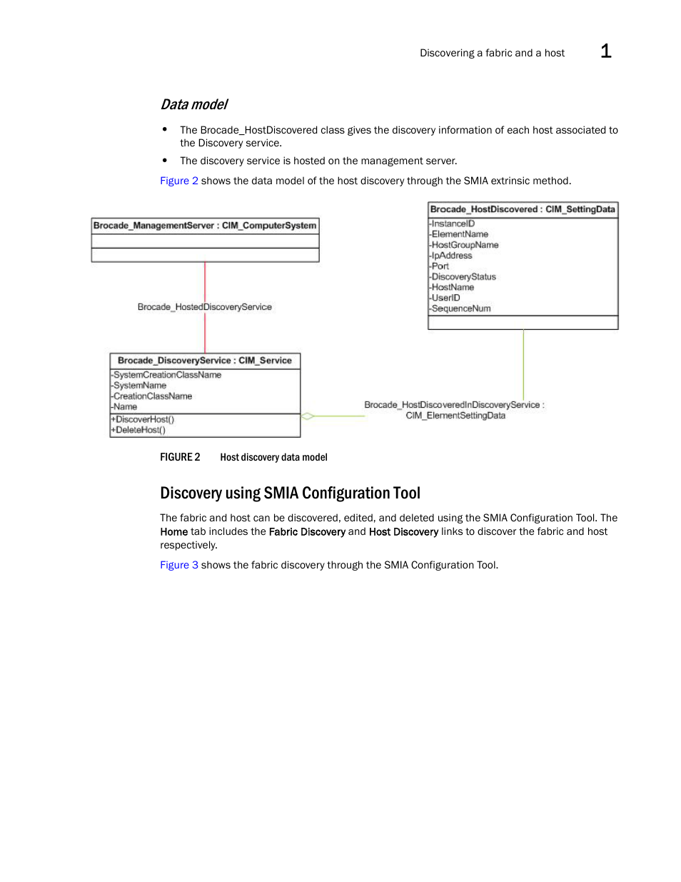 Discovery using smia configuration tool, Data model | Brocade Network Advisor SMI Agent Developers Guide v12.3.0 User Manual | Page 21 / 178