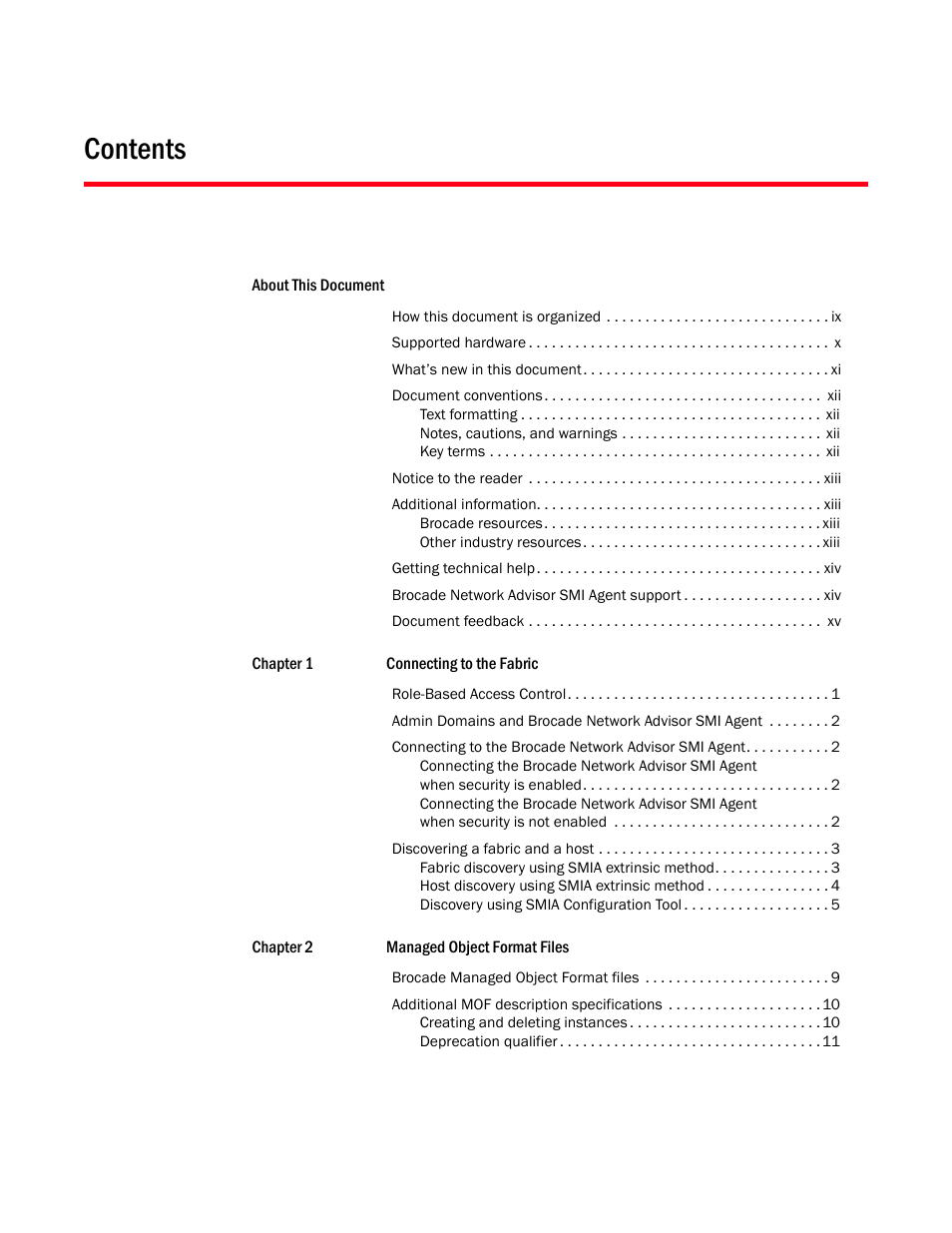 Brocade Network Advisor SMI Agent Developers Guide v12.3.0 User Manual | Page 5 / 178