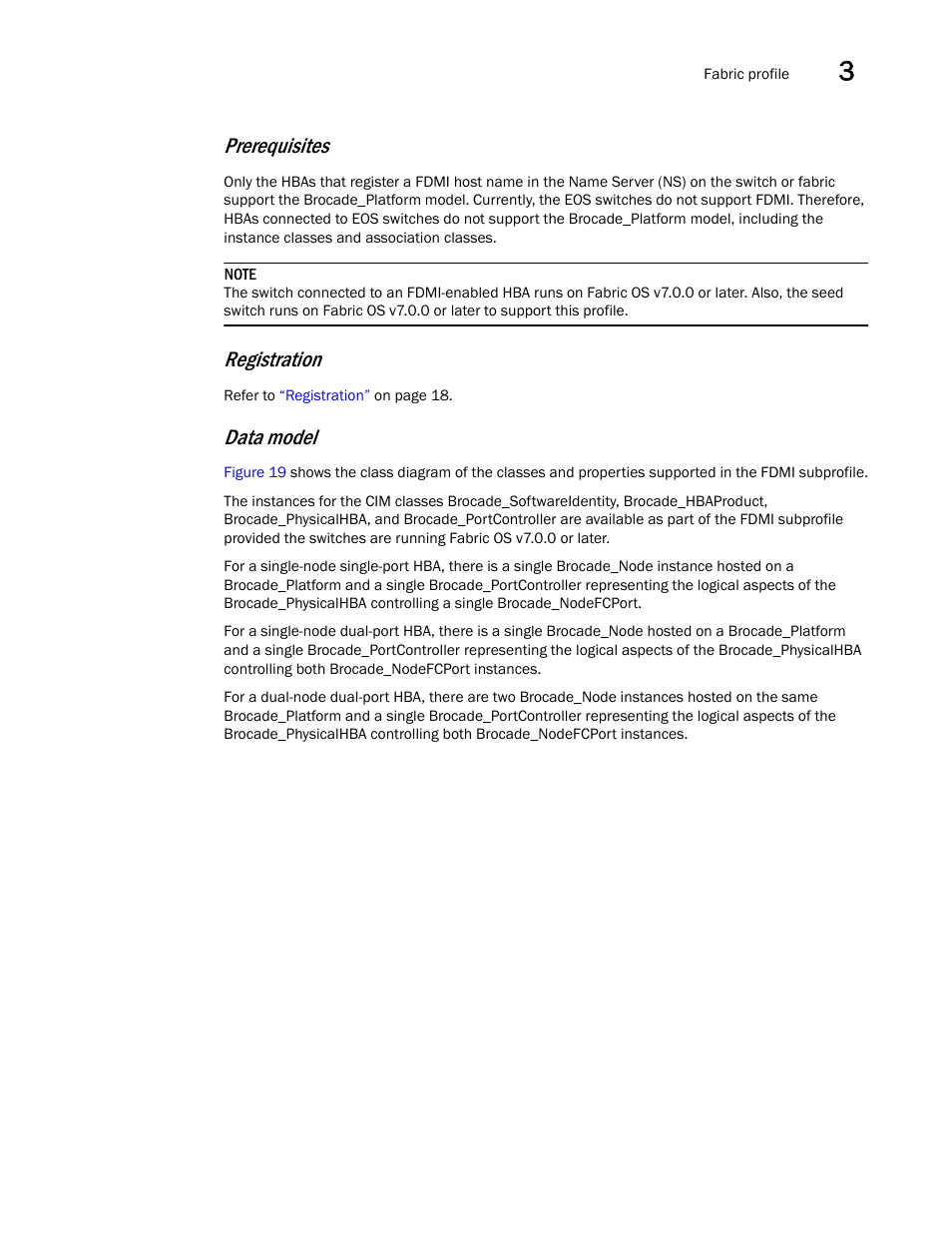 Prerequisites, Registration, Data model | Brocade Network Advisor SMI Agent Developers Guide v12.3.0 User Manual | Page 55 / 178