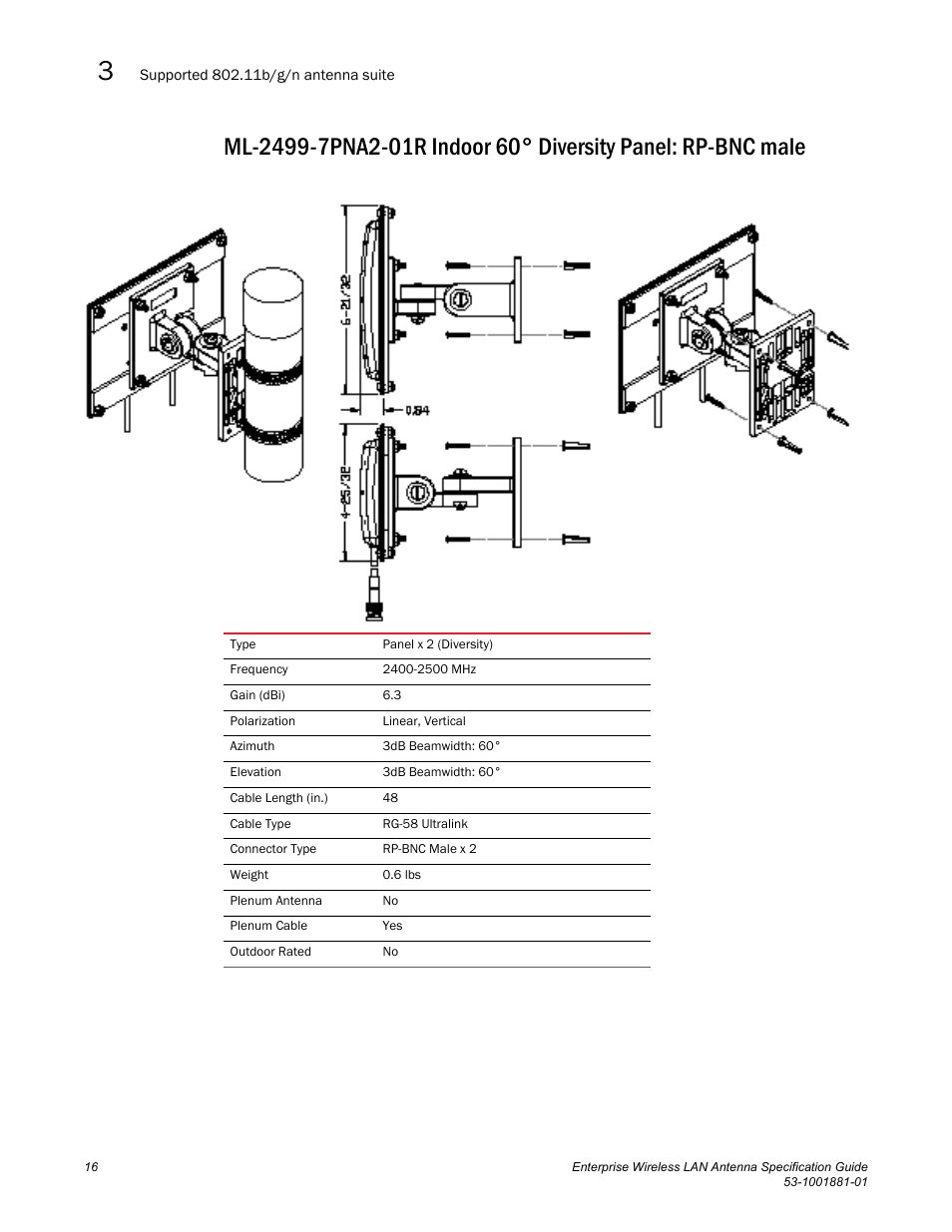 Brocade Enterprise Wireless LAN Antenna Specification Guide, Version 1.5 User Manual | Page 28 / 158