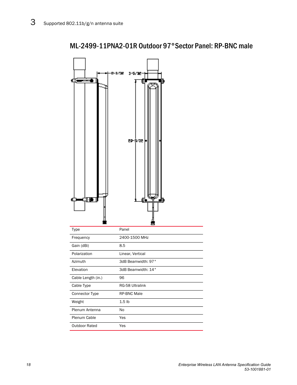 Brocade Enterprise Wireless LAN Antenna Specification Guide, Version 1.5 User Manual | Page 30 / 158