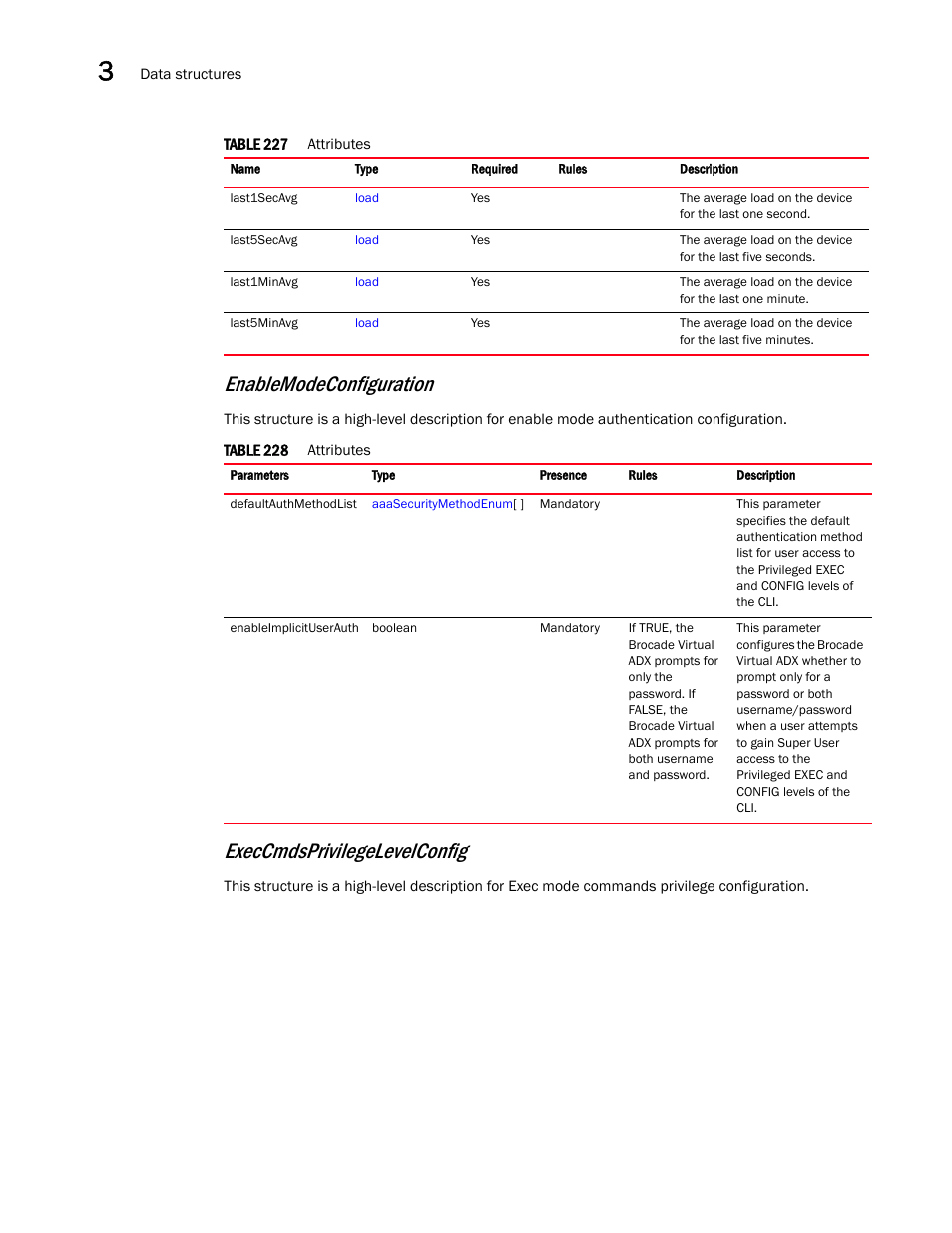 Enablemodeconfiguration, Execcmdsprivilegelevelconfig | Brocade Virtual ADX XML API Programmer’s Guide (Supporting ADX v03.1.00) User Manual | Page 102 / 878