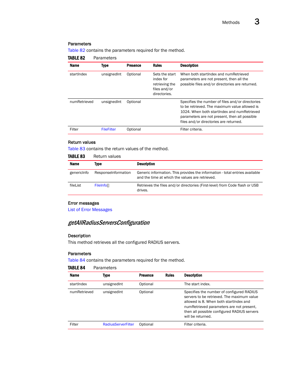 Getallradiusserversconfiguration | Brocade Virtual ADX XML API Programmer’s Guide (Supporting ADX v03.1.00) User Manual | Page 49 / 878