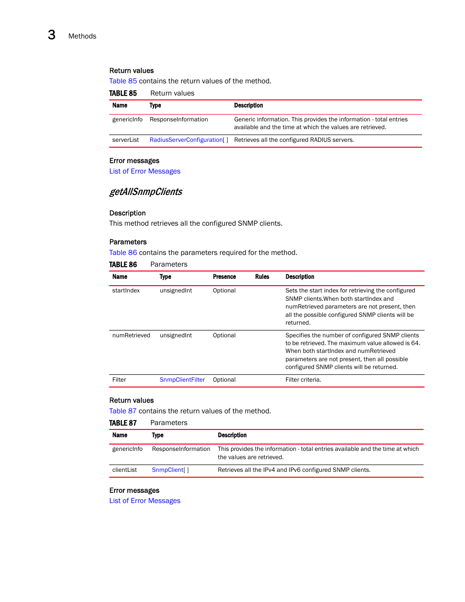 Getallsnmpclients | Brocade Virtual ADX XML API Programmer’s Guide (Supporting ADX v03.1.00) User Manual | Page 50 / 878