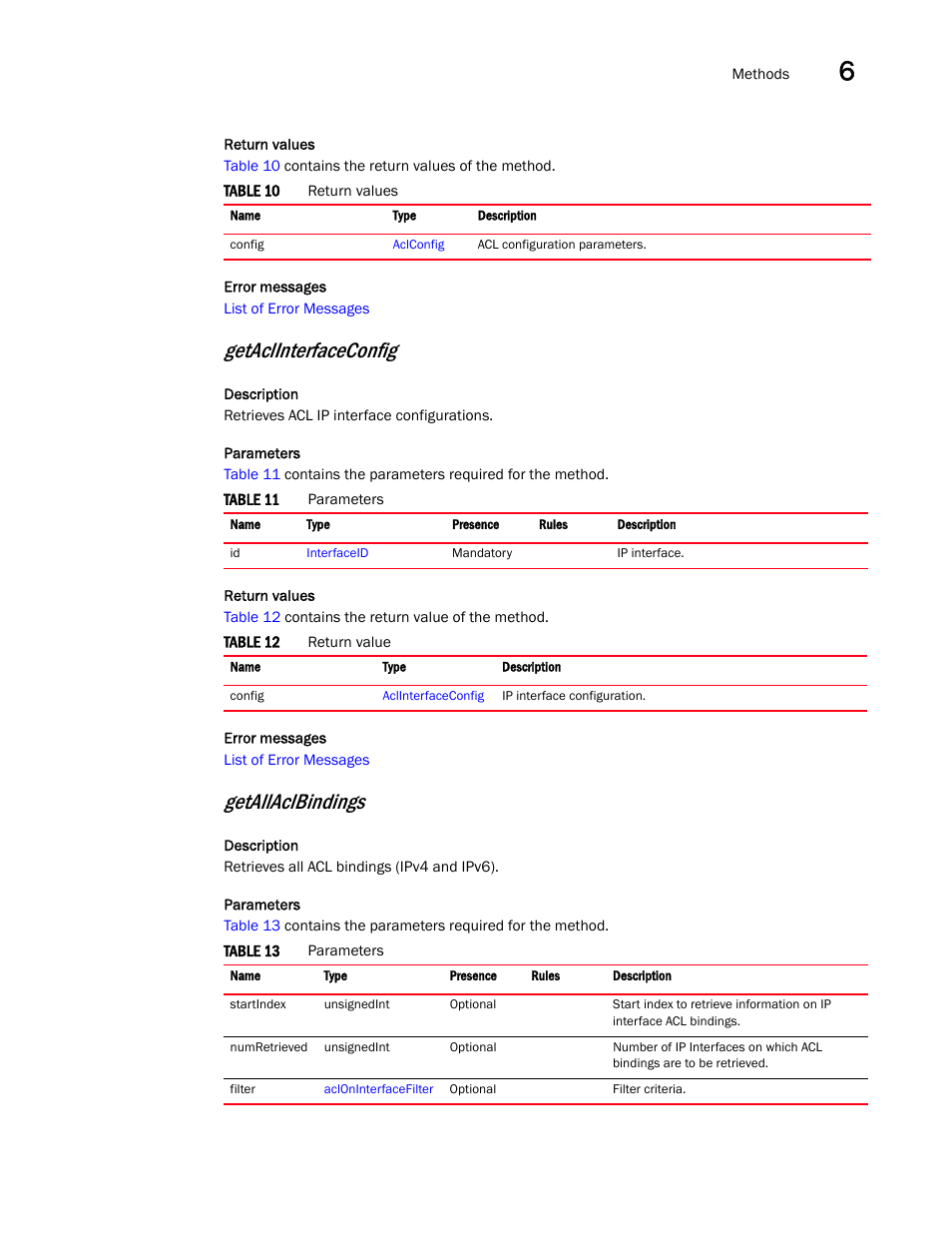 Getaclinterfaceconfig, Getallaclbindings | Brocade Virtual ADX XML API Programmer’s Guide (Supporting ADX v03.1.00) User Manual | Page 573 / 878