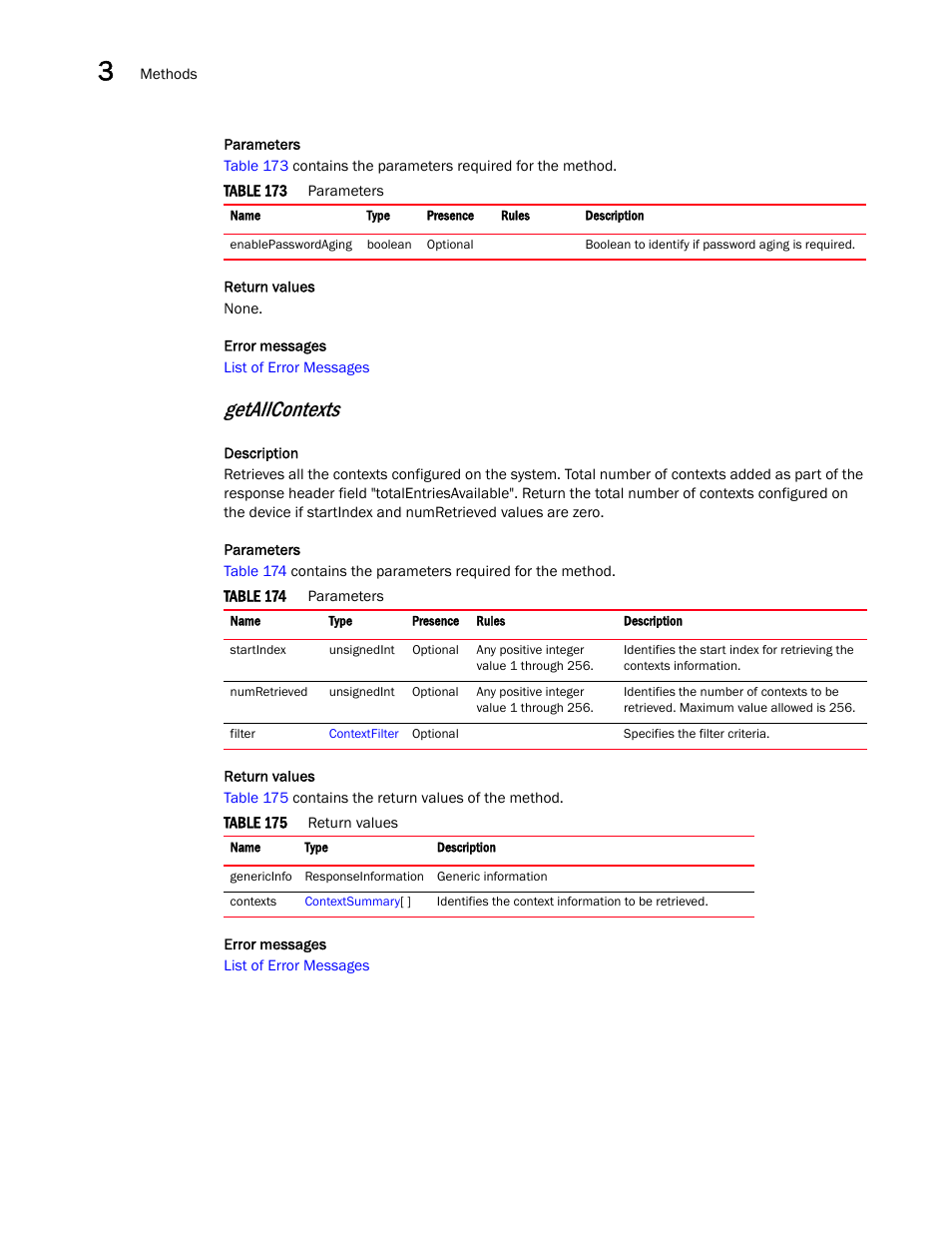 Getallcontexts | Brocade Virtual ADX XML API Programmer’s Guide (Supporting ADX v03.1.00) User Manual | Page 80 / 878