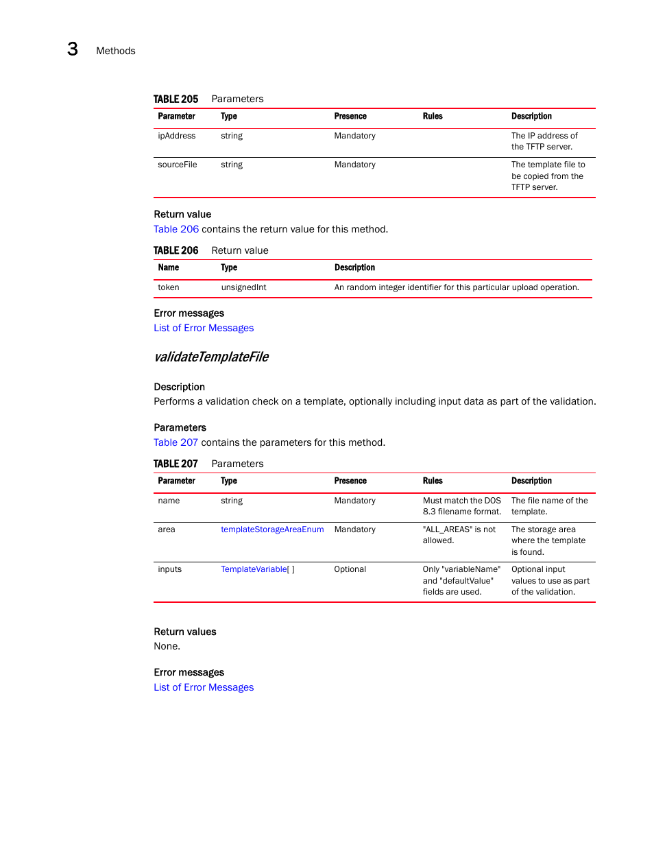 Validatetemplatefile | Brocade Virtual ADX XML API Programmer’s Guide (Supporting ADX v03.1.00) User Manual | Page 94 / 878