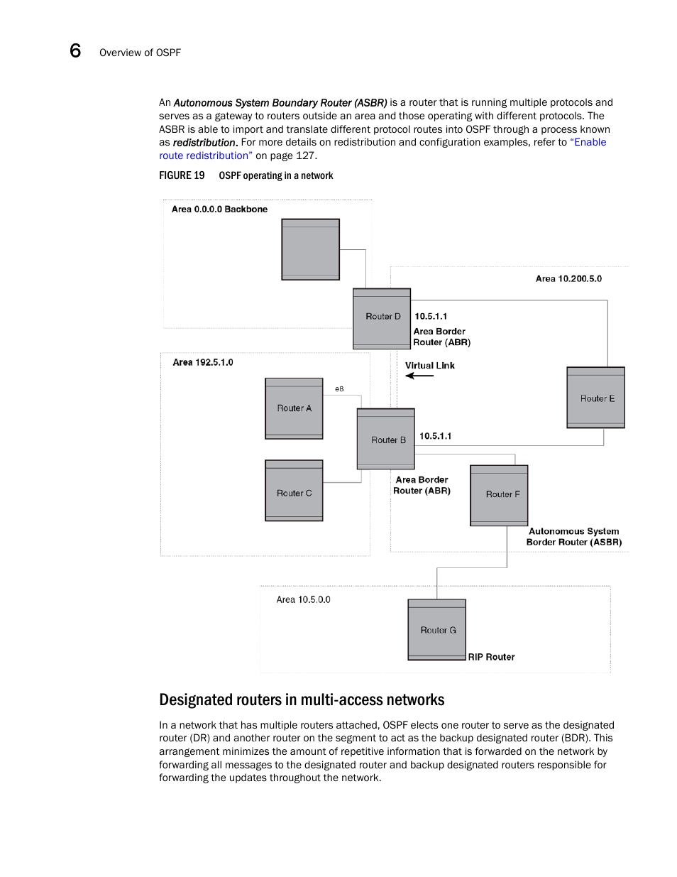 Designated routers in multi-access networks, Figure 19 | Brocade Virtual ADX Switch and Router Guide (Supporting ADX v03.1.00) User Manual | Page 116 / 374