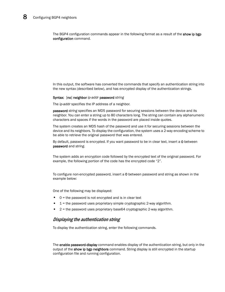 Displaying the authentication string | Brocade Virtual ADX Switch and Router Guide (Supporting ADX v03.1.00) User Manual | Page 250 / 374