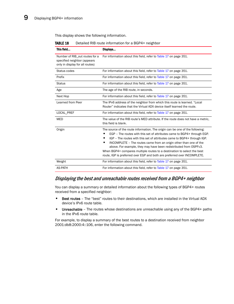 Brocade Virtual ADX Switch and Router Guide (Supporting ADX v03.1.00) User Manual | Page 366 / 374