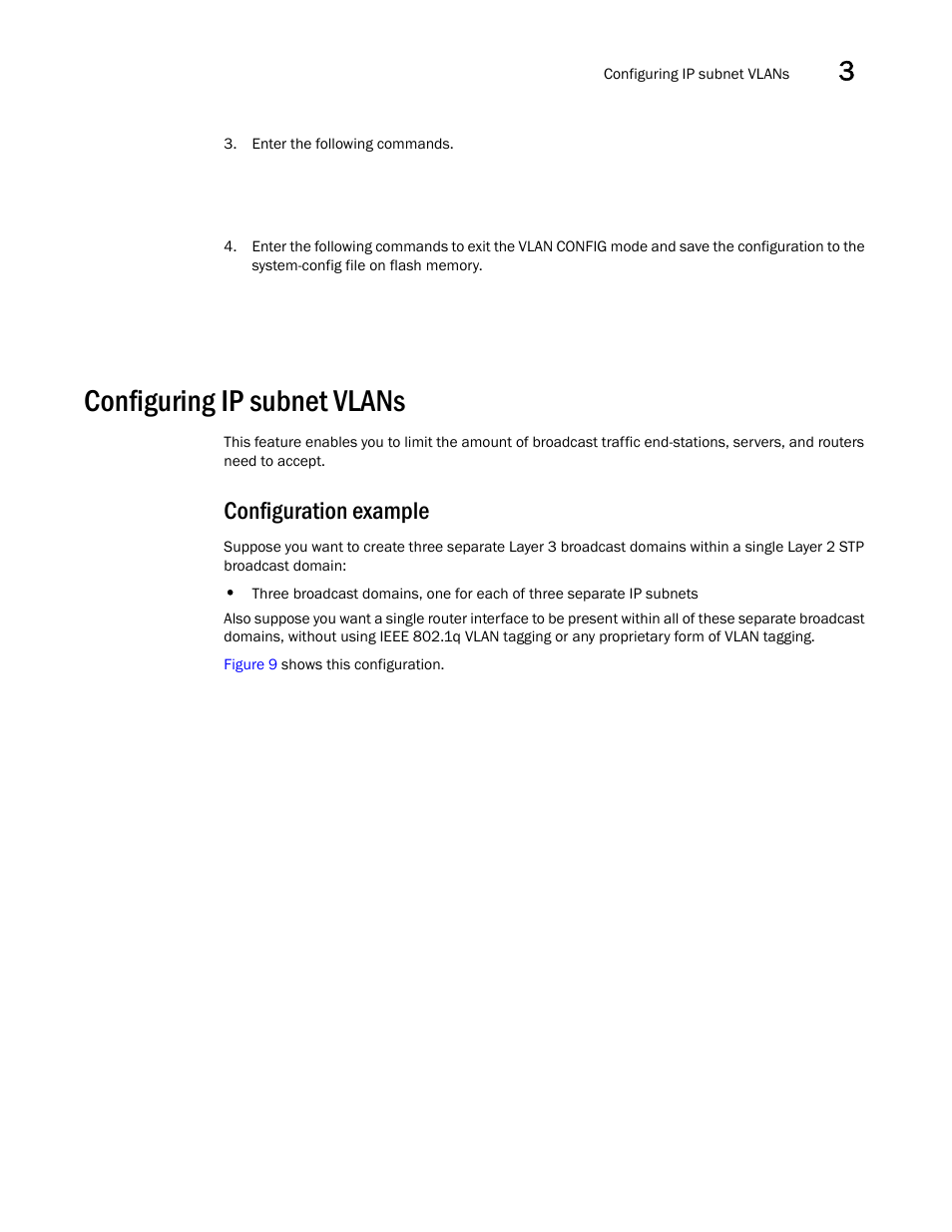 Configuring ip subnet vlans, Configuration example | Brocade Virtual ADX Switch and Router Guide (Supporting ADX v03.1.00) User Manual | Page 51 / 374