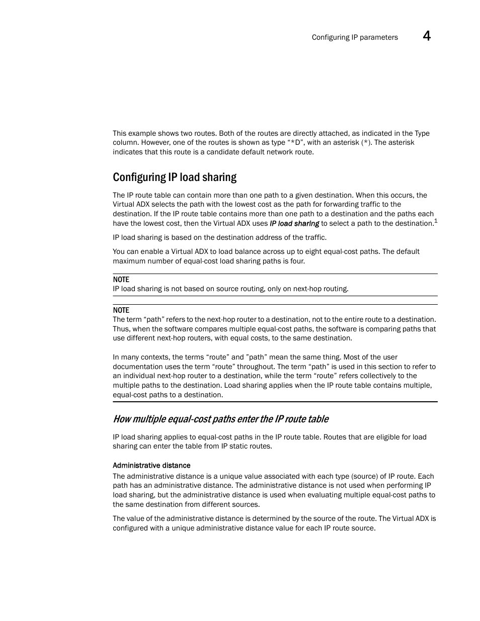 Configuring ip load sharing | Brocade Virtual ADX Switch and Router Guide (Supporting ADX v03.1.00) User Manual | Page 91 / 374